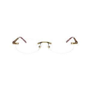 Gucci Round-Frame Metal Optical Frames Gold Womens